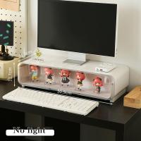 ราคา ชั้นวางจอคอมพิวเตอร์ กล่องใส่โมเดล มีแสงสว่าง ที่วางจอคอมแบบมีลิ้นชัก กล่องเก็บของ ชั้นวางเพิ่มความสูง (22422066202)