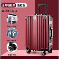 ราคา กระเป๋าลากแบบใหม่กระเป๋าลากแบบมีล้อลากขนาด26ล้อลากแบบมีล้อลากความจุใหญ่สำหรับนักเรียนชายกระเป๋าลากแบบมีกรอบอลูมิเนียม24ล้อลากสำหรับผู้หญิง (19981727923)