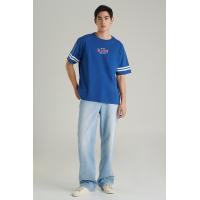 ราคา Mc jeans เสื้อยืดแขนสั้นผู้ชาย ทรงโอเวอร์ไซส์ สีน้ำเงิน MTTZ828 (22677788289)