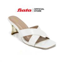 ราคา Bata บาจา รองเท้าส้นสูงแบบสวม สูง 2 นิ้ว สำหรับผู้หญิง สีแดง 6615734 สีดำ 6616734 สีขาว 6611734 (22591705215)