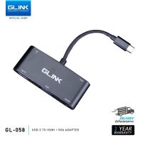 ราคา GLINK GL058 USB C TO HDMI VGA Adapter ตัวแปลงสัญญาณภาพ สายแปลงภาพพอร์ต USB Type C สู่พอร์ต HDMI VGA ต่อ2จอ (20565642950)