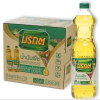 ราคา ยกลัง น้ำมันพืช น้ำมันปาล์ม มรกต ขวดใหญ่ขนาด 1 ลิตร 12 ขวด (17659036426)