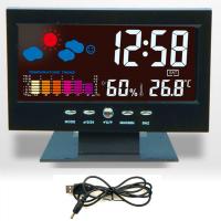 ราคา ปฏิทินถาวรอุณหภูมิและความชื้นหน้าจอสีนาฬิกาพยากรณ์อากาศ LCD นาฬิกาปลุกเรืองแสงหน้าจอขนาดใหญ่ 8082T นาฬิกาสภาพอากาศที่ควบคุมด้วยเสียง (22660947937)