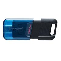 ราคา 128 GB FLASH DRIVE แฟลชไดร์ฟ KINGSTON DATATRAVELER 80 M USB C BLUE BLACK DT80M 128GB (21702095514)