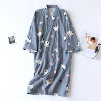 ราคา เสื้อคลุมอาบน้ำผ้าฝ้ายแท้สไตล์ญี่ปุ่นชุดกิโมโนไซส์ใหญ่สำหรับผู้ชายชุดคลุมนอนชุดนอนบางสำหรับฤดูใบไม้ผลิและฤดูร้อนชุดอาบน้ำแบบผูกเชือก (21273967492)