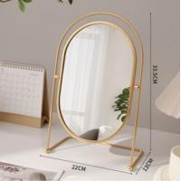 ราคา พร้อมส่งจากไทย กระจกกลมทองขาตั้งสั้น สูง ดูแพง กระจกแต่งหน้า กระจกตั้งโต๊ะ กระจกทรงกลม กระจกทอง (22875996549)