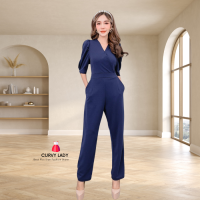 ราคา JL13 จั้มสูทขายาว ไขว้หน้า ผ้ายืดทั้งตัว มีไซส์สาวอวบ S33 35 M L36 40 L XL40 44 ชุดผู้หญิง สาวอวบ ชุดออกงานหรู ทำงาน (21340820690)