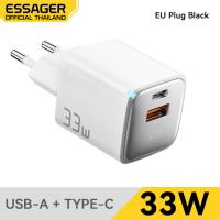 ราคา ESSAGER Charger สายชาร์จ อุปกรณ์ชาร์จไฟ หัวชาร์จ หัวชาร์จเร็ว Essager ชาร์จเร็ว QC PD 33W Charger Type C USB A (20114789609)