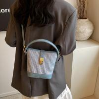 ราคา กระเป๋าทรงถังสานลำลองสไตล์เกาหลีสำหรับผู้หญิงกระเป๋าสานแบบถือแบบใหม่ปี2024กระเป๋าสะพายไหล่สะพายข้างหวายสานใส่ไปริมทะเลในฤดูร้อน (22040747822)
