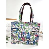 ราคา กระเป๋าผ้าเคลือบกันน้ำ A4 ทรงนอน สะพายไหล่ ขนาด 14 ใส่เอกสาร ใส่แฟ้มได้ จุมากๆ (21691222148)