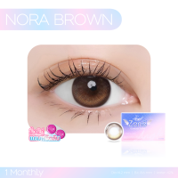 ราคา Angel Zone คอนแทคเลนส์ รุ่น Nora Brown 14 2 รองรับสายตาปกติและค่าสายตาสั้น 0 50 ถึง 10 00 (22286949675)