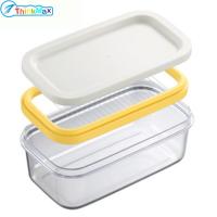 ราคา เครื่องตัดที่หั่นเนยที่มีฝาปิดสำหรับตู้เย็นจานใส่เนยกระปุกใส่เครื่องสำอางขนาดเล็กสำหรับสองแท่ง4ออนซ์เนยจานใส่เนยพลาสติก (22383998503)
