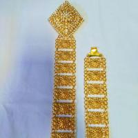 ราคา เข็มขัดสีทองสวยประดับด้วยเพชร (20821573767)