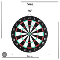 ราคา กระดานปาเป้า ขนาด 15 นิ้ว ขนาด 36 5 cm แบบหนา พร้อมลูกดอก ที่แขวนตะปู Dartboard (22785015733)