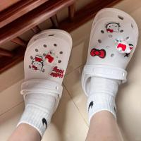 ราคา อุปกรณ์เสริมแบบผูกเชือกรองเท้า Hello Kitty Croc พร้อมผงสีขาวแบน ชิ้นส่วนตกแต่งหัวเข็มขัดรองเท้ากระดูกสามมิติ (22338302582)