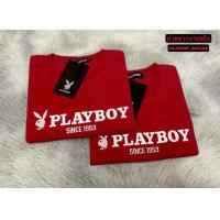 ราคา ขายดี เสื้อยืดPLAYBOY งานปักอก สกรีนแขน มี 5 สี ใส่ได้ชายและหญิง S M L XL (22206730442)