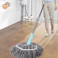 ราคา JUNE ไม้ม็อบถูพื้นแบบแบน ม็อบบีบ พร้อมถังปั่นแถมผ้าขี้ริ้ว 2 ผืน Mop Bucket Set Mop Bucket Mop Bucket Set ไม้ถูพื้นหมุนได้ 360 องศา (19534519105)