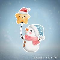 ราคา ตัวรีดติดกางเกง ตัวรีด ติดถุงผ้า ลายsnowman อาร์มติดเสื้อ มีกาวในตัว (18904770698)