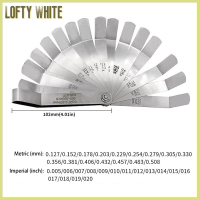 ราคา Lofty White เกจวัดความรู้สึกสำหรับใบมีด15 16ชิ้นความหนา0 02 0 1มม 0 127 0 508มม เหล็กสแตนเลสโค้งงอช่องว่างเกจ (22253178140)