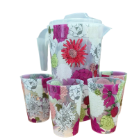 ราคา ALL U CAN BUY ชุดเหยือกน้้ำพร้อมแก้ว4ใบ เหยือกน้ำ เหยือก ชุดเหยือกพลาสติก เซ็ต5ชิ้น (22427593814)