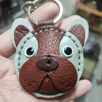 ราคา พวงกุญแจบูลด็อก หมาบูลด็อก พวงกุญแจหนังแท้ (22763597534)