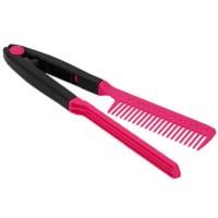 ราคา DIY Salon Hairdresser Hairdressing Styling Hair Straightener V Shape Comb (19943407257)