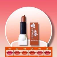 ราคา Matte Lipstick ลิปสติ๊กเนื้อแมตต์ Lip Kiss Beauty ลิปหมุน6โทนสี สีสวย ติดทน 3 5g (22771173006)