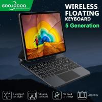 ราคา GOOJODOQ 5th Gen 2024 iPad Magic Keyboard พร้อมเคสไม่จําเป็นต้องชาร์จสําหรับ iPad Air4 Air5 Air6 Pro 11 Pro 12 9 10th Gen Wireless Charging Floating Bluetooth Keyboard พร้อมทัชแพด (22754503948)