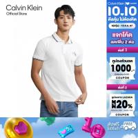 ราคา CALVIN KLEIN เสื้อโปโลผู้ชาย Monogram Logo ทรง Slim รุ่น J324245 YAF สีขาว (22012871725)