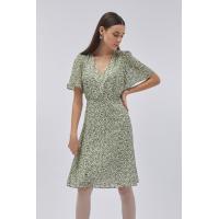 ราคา ESPADA เดรสคอวีลายเรโทร ผู้หญิง Retro Print Fit and Flare Dress 01031 (20727940874)