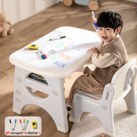 ราคา Tinylion โต๊ะเด็ก โต๊ะเด็กอนุบาล โต๊ะเขียนหนังสือ โต๊ะทำการบ้าน โต๊ะเขียนหนังสือเด็ก พับเก็บได้ 1โต๊ะ1เก้าอี้ใหม่ (22448067448)