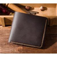 ราคา MUNUKI Handmade Vintage Genuine Leather Wallet For Men Original Crazy Horse Leather Bifold Short Purse With Photo Coin Pocket Card Wallets For Boy Brown Black WF206 (19561346110)