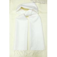 ราคา ผ้าคลุมไหล่ผ้าไหม ผ้าสไบ ไหมแท้ ทอยอกดอก ลูกแก้ว สีพื้น สีขาว รหัส ZYB 035 (20320381980)