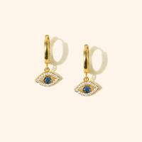 ราคา Shependence ต่างหูห่วง นัยย์ตาปีศาจ คริสตัล The Evil Eye Crystal Huggie Hoop Earrings (8259892046)