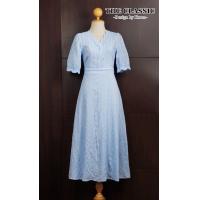 ราคา M 4XL The classic korea design presents เดรสยาวผ้าฉลุงานปัก ใช้ผ้าเนื้อดีปีกลวดลายรอบตัว ตัดต่อตกแต่งด้วยลูกไม้อีกหลายลาย (20953037628)