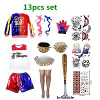 ราคา ชุดคอสเพลย์เด็กผู้หญิง Harley Quinn เสื้อยืดเด็กลายมอนสเตอร์เสื้อยืดโจ๊กเกอร์คาร์นิวัลชุดปาร์ตี้ (10371782113)