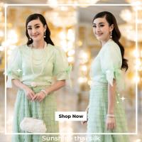 ราคา เสื้อผ้าไหมแก้ว ที่เบาสบาย ไม่ระคายเคืองผิว แต่งคอกลมเอวปล่อย แขนสั้นพอง ดีไซน์น่ารัก งานสวยหรูมาก ดูแพง (21394310037)