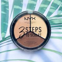 ราคา นิกซ์ คอนทัวร์พาเลต สำหรับคอนทัวร์และไฮไลท์ 3 Steps to Sculpt Face Sculpting Palette 5 g NYX Highlighter and Contour Palette (16307662228)