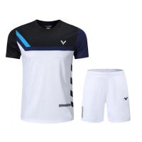 ราคา เสื้อแบดมินตันแฟชั่นเสื้อเชิ้ตเสื้อแบดมินตันวิกเตอร์แขนสั้นเสื้อยืดคู่รักแขนสั้น (19693688339)