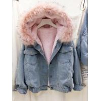 ราคา เสื้อแจ็กเก็ตยีนส์บุขนแกะหนาแบบหลวมสำหรับฤดูหนาว (22093130903)