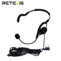 ราคา Retevis EHK014 หูฟังแบบแขวนด้านหลัง Kenwood Kevlar Reinforced Cable หูฟังแบบปรับได้พร้อมไมโครโฟนบูม เข้ากันได้กับ Baofeng UV 5R eSynic RT24 RT27 RT85 RT86 ชุดหูฟังวิทยุสองทาง (21635430690)