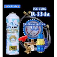 ราคา ชุดเติมน้ำยาแอร์รถยนต์ D IY แบบฉุกเฉินiceberg น้ำยาแท้100 ไม่ติดไฟ ทั้งชุด 107 (22560798339)