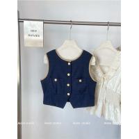 ราคา เสื้อแขนกุดยีนส์สีเข้ม (22848073084)