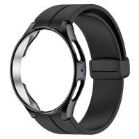 ราคา สายซิลิโคนแท้ เคสสำหรับนาฬิกา4 5 40 44Mm Watch 5 Pro 45Mm สายรัดแม่เหล็ก Galaxy Watch 4 Classic 42 46Mm (20329507693)