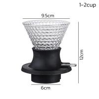 ราคา ดริปเปอร์แก้ว กรวยดริปกาแฟ Glass Coffee Dripper ดริปเปอร์กาแฟ ดริปเปอร์แก้วฐานไม้ อุปกรณ์ชงกาแฟ ที่ดริปชงกาแฟ พร้อมฐานไม้ ทนต่ออุณหภูมิสูง น้ำหนักเบา ทำให้รสชาติของกาแฟดริปดีขึ้น ดริปเปอร์กาแฟ Dee Cof