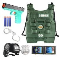 ราคา ของเล่นอุปกรณ์ตำรวจ ชุด 11 ชิ้น ชุดอุปกรณ์ตำรวจ ของเล่นชุดเกราะ บทบาทตำรวจ บทบาทสมมติ ปืนของเล่น ระเบิดมือ หมวกกันน็อค ของเล่นเด็ก ตำรวจเด็กชาย (22069841671)