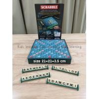 ราคา Kids learning Scrabble Original เกมส์คำศัพท์ เกมส์ฝึกสมอง เป็นกล่องพลาสติก พับเก็บได้ เกมส์ครอบครัว (21737065831)