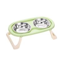 ราคา BQGRBT กันลื่น ชามแมวคู่ ป้องกันคอ เท้าสูง ชามอาหารสัตว์เลี้ยง ชามใส่อาหารสัตว์เลี้ยง ภาชนะบรรจุอาหารสัตว์เลี้ยง ชามให้อาหารแมว สำหรับลูกสุนัขลูกแมว (22264742802)