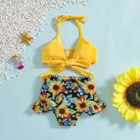 ราคา 2PCS Local 2 3 Days Delivery 1 5Y Girls Swimwear Kids Bikini Sets 2022 Summer Halter Bowknot Floral Ruffle Two Piece Swimsuit Baby Bathing Suits Beachwear (22593300702)