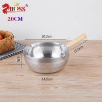 ราคา หม้อสแตนเลส ZB D641 หม้อญี่ปุ่น ขนาด16 18 20 22ซม หม้อด้ามไม้สแตนเลส มีด้ามจับ รับประกันคุณภาพดี (22851102375)